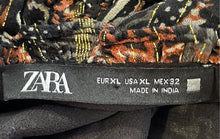 Load image into Gallery viewer, Zara Womens Multicolor Printed Metallic Thread Boho Maxi Dress Size XL
