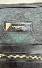 Load image into Gallery viewer, Capezio Womens Black Dark Green Plaid Leather Double Handle Shoulder Tote Bag
