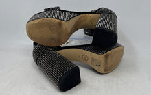 Load image into Gallery viewer, Michael Kors Womens Tara Black Silver Crystal Embellished Platform Sandals Sz 8M
