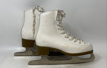 Load image into Gallery viewer, GS Womens White Leather Lace-Up Ankle Winter Ice Skates Size 3
