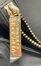 Load image into Gallery viewer, Versace Parfums Womens Black Inner Pockets Bottom Studs Tote Handbag

