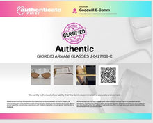 Load image into Gallery viewer, Authentic Giorgio Armani Women's Gold Tone Glasses
