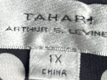 Load image into Gallery viewer, Tahari Womens Black White Polka Dot V-Neck Button Front Blouse Top Size 1X
