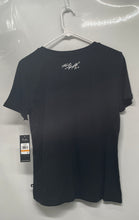 Load image into Gallery viewer, Karl Lagerfeld Womens Black Short Sleeve Rhinestone Pullover T-Shirt Sz S W/Tag
