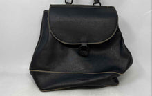 Load image into Gallery viewer, Darcy Marks Womens Black Leather Inner Pockets Adjustable Strap Backpack
