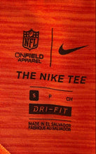 Load image into Gallery viewer, Nike Womens Orange Miami Dolphins Short Sleeve Round Neck NFL Jersey Size S
