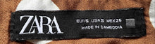Load image into Gallery viewer, Zara Womens Brown White Polka Dot Button Front Belt Loops Flare Skirt Size Small
