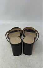 Load image into Gallery viewer, Ann Taylor Womens Brown Leather Open Toe Slip-On Block Platform Heels Size 8M
