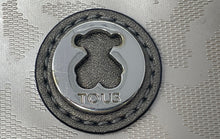 Load image into Gallery viewer, Authentic Tous Womens Gray Printed Leather Zipper Mini Wristlet Wallet
