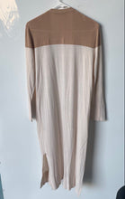 Load image into Gallery viewer, Zara Womens Light Brown Beige Colorblock Long Sleeve Cardigan Sweater Size Large
