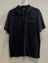 Load image into Gallery viewer, Banana Republic Mens Black Short Sleeve Button Front Polo Shirt Size Large

