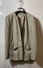 Load image into Gallery viewer, St. John Womens Beige Knitted Long Sleeve Pockets Full-Zip Jacket Size 8
