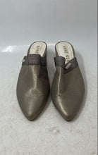Load image into Gallery viewer, Anne Klein IFLEX Womens Therese Metallic Taupe Block Mule Heels Size 8.5
