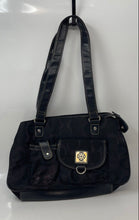 Load image into Gallery viewer, Treviso Womens Black Inner Zipped Pocket Double Strap Shoulder Bag Purse
