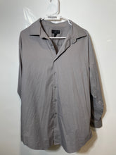 Load image into Gallery viewer, Alfani Mens Gray Long Sleeve Spread Collar Slim Fit Dress Shirt Size 17-17.5
