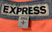 Load image into Gallery viewer, Express Mens Orange Short Sleeve Collared Polo Shirt Size Small
