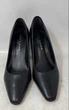 Load image into Gallery viewer, Marc Fisher Womens Black Leather Slip-On Block Pump Heels Size 7.5M
