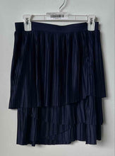 Load image into Gallery viewer, Banana Republic Womens Blue Side Zipper Asymmetric Tiered Pleated Skirt Size 2
