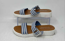 Load image into Gallery viewer, Italian Shoemakers Womens Dynamo 2 White Blue Slip-On Slide Sandals Size 6
