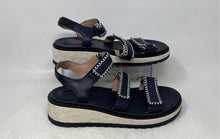 Load image into Gallery viewer, Cole Haan Womens Grandpro Daylin Blue White Triple Strap Sports Sandals Size 9B
