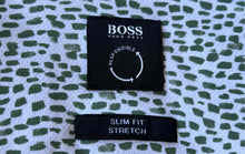 Load image into Gallery viewer, Hugo Boss Mens Green White Printed Responsible Long Sleeve Button-Up Shirt Sz M
