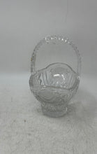 Load image into Gallery viewer, Anna Hutte Clear Crystal Home Decorative Top Handle Basket With Carved Roses
