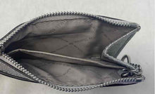 Load image into Gallery viewer, Michael Kors Womens Silver Glitter Zipper ID Window Card Holder Wallet
