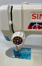 Load image into Gallery viewer, Singer White Lockstitch Battery-Operated Sewing Machine With Foot Pedal Untested
