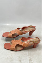 Load image into Gallery viewer, Rinaldi Womens Pink Buckle Square Toe Low Heel Slingback Sandals Size EUR 41
