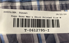 Load image into Gallery viewer, Boss Hugo Boss Mens Blue Plaid Long Sleeve Regular Fit Button-Up Shirt Size M

