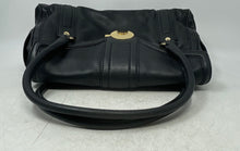 Load image into Gallery viewer, Michael Kors Womens Black Pebbled Leather Double Handle Flap Over Satchel Bag

