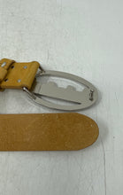 Load image into Gallery viewer, Timberland Mens Mustard Genuine Leather Buckle Adjustable Dress Belt Size 36
