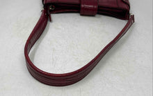 Load image into Gallery viewer, Liz Claiborne Womens Dark Red Croc Embossed Faux Leather Shoulder Handbag

