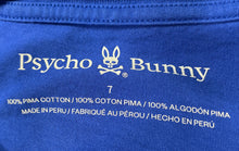Load image into Gallery viewer, Psycho Bunny Mens Blue Cotton Short Sleeve Crew Neck Pullover T-Shirt Size 7

