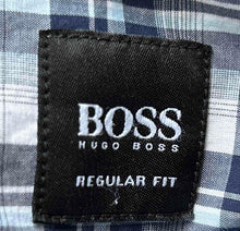 Load image into Gallery viewer, Hugo Boss Mens Multicolor Plaid Long Sleeve Regular Fit Button-Up Shirt Size S
