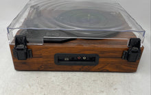 Load image into Gallery viewer, Udreamer Brown Black Vinyl Record Player Bluetooth Turntable Not Tested
