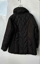 Load image into Gallery viewer, London Fog Womens Black Long Sleeve Pockets Full-Zip Puffer Jacket Size Large
