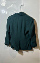 Load image into Gallery viewer, H&amp;M Womens Green Long Sleeve Pockets Notch Collar Open Front Blazer Size 0
