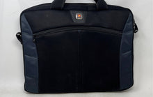 Load image into Gallery viewer, Swissgear Mens Gray Blue Outer Pocket Top Handle Shoulder Strap Laptop Bag
