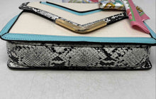 Load image into Gallery viewer, Aldo Womens Multicolor Croc Embossed Leather Detachable Strap Top Handle Handbag
