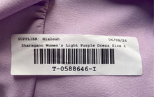 Load image into Gallery viewer, Sharagano Womens Light Purple Puff Sleeve Shirt Dress Size 6 With Tag
