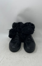 Load image into Gallery viewer, Michael Kors Womens Kyle Black Snakeskin Print Leather Lace-Up Hiker Boots Sz 6M

