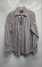 Load image into Gallery viewer, Bugatchi Uomo Mens Multicolor Striped Cotton Long Sleeve Button-Up Shirt Size M
