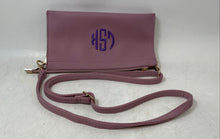 Load image into Gallery viewer, GSK Womens Pink Pebbled Leather Adjustable Strap Zip Top Lined Crossbody Bag
