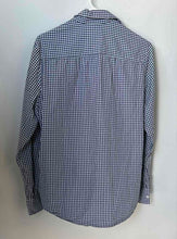 Load image into Gallery viewer, Calvin Klein Mens Blue White Gingham Long Sleeve Collared Button-Up Shirt Size S

