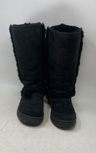 Load image into Gallery viewer, UGG Womens Sunburst Tall 5218 Black Suede Round Toe Snow Boots Size 8
