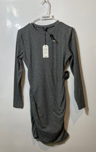 Load image into Gallery viewer, Express Womens Gray Round Neck Long Sleeve Bodycon Dress Size Small With Tag
