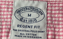 Load image into Gallery viewer, Brooks Brothers Mens White Pink Gingham Cotton Regent Fit Button-Up Shirt Size M
