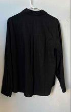 Load image into Gallery viewer, Gap Womens Black Spread Collar Long Sleeve The Easy Button-Up Shirt Size Medium
