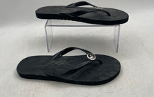 Load image into Gallery viewer, Michael Kors Womens Jinx Black Logo Print Slip-On Flat Flip-Flop Sandals Size 11
